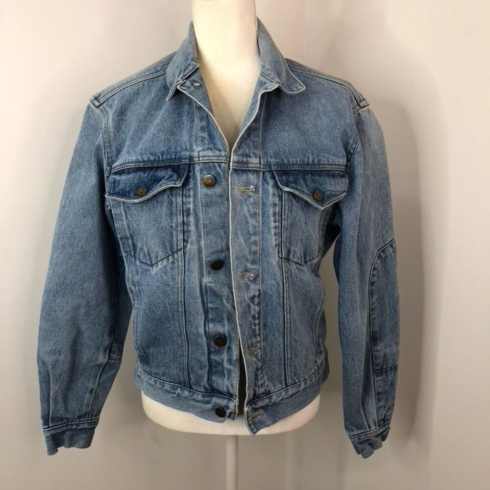 Calvin Klein Women's Denim Jacket Size Small Medium Wash Button-Front